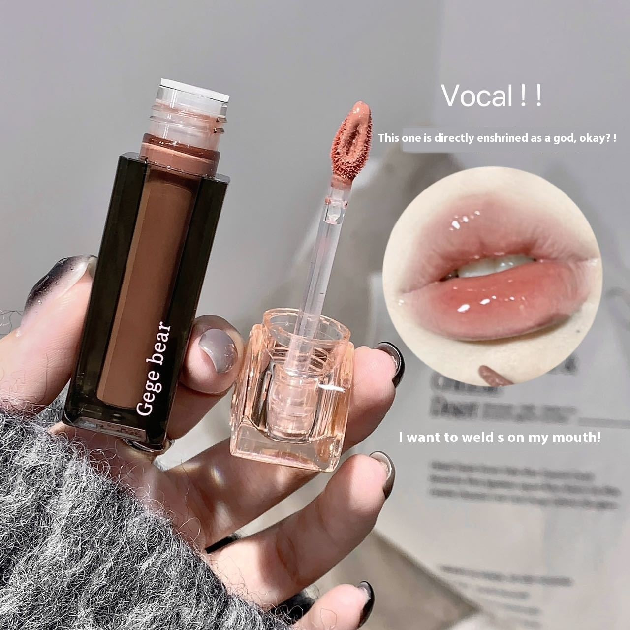 Moisturizing Lip Lacquer Water-Based Gloss with Mirror Finish - Multiple Colors
