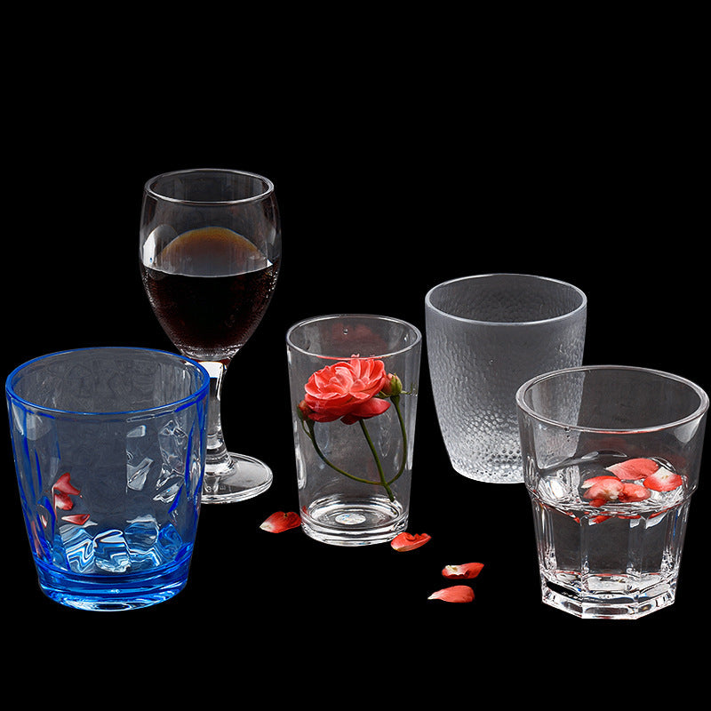 Acrylic Water Cup for Home & Kitchen, Transparent Drinking Glass, Blue