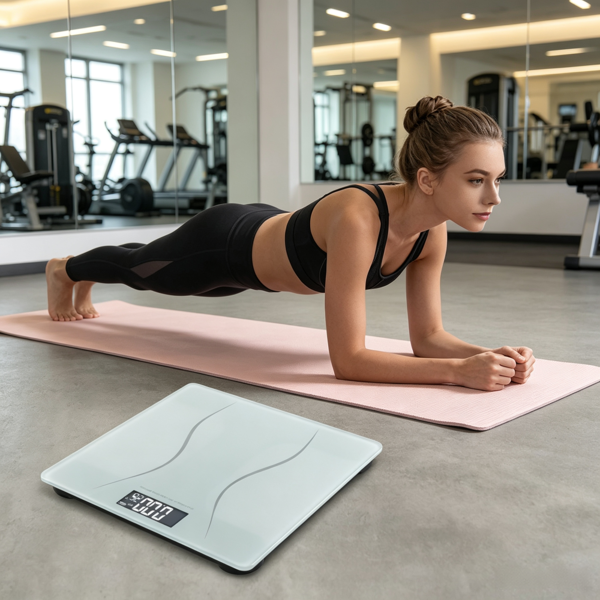 Slim White Personal Scale - High Precision, 180kg Capacity