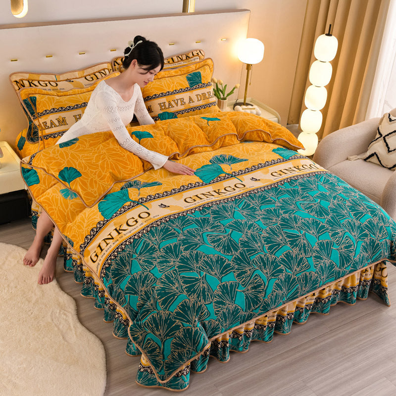 Double-Sided Milk Fiber Bedding Set - Extra Thick Home Textiles