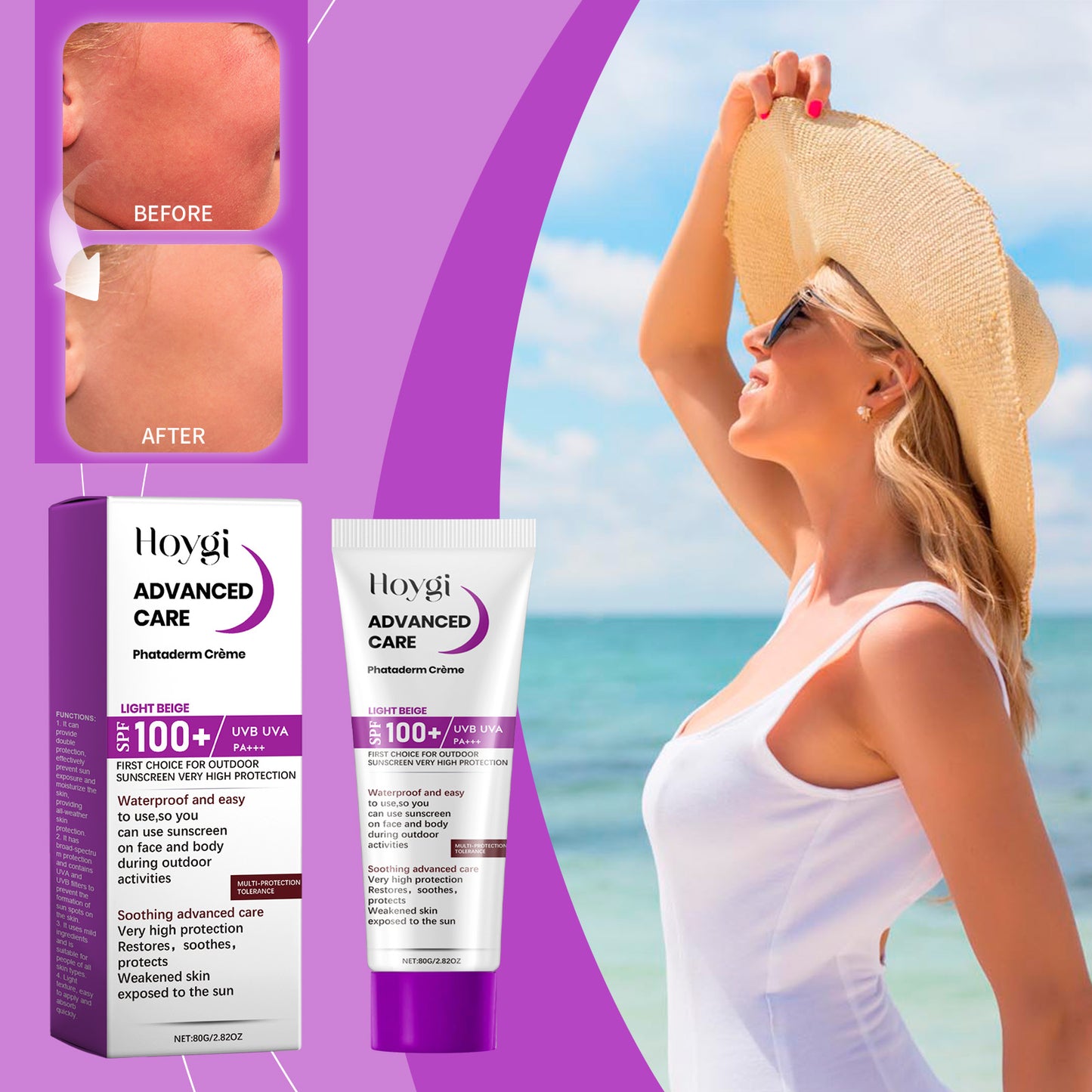 Hydrating Sunscreen Cream with Centella Asiatica & Hyaluronic Acid