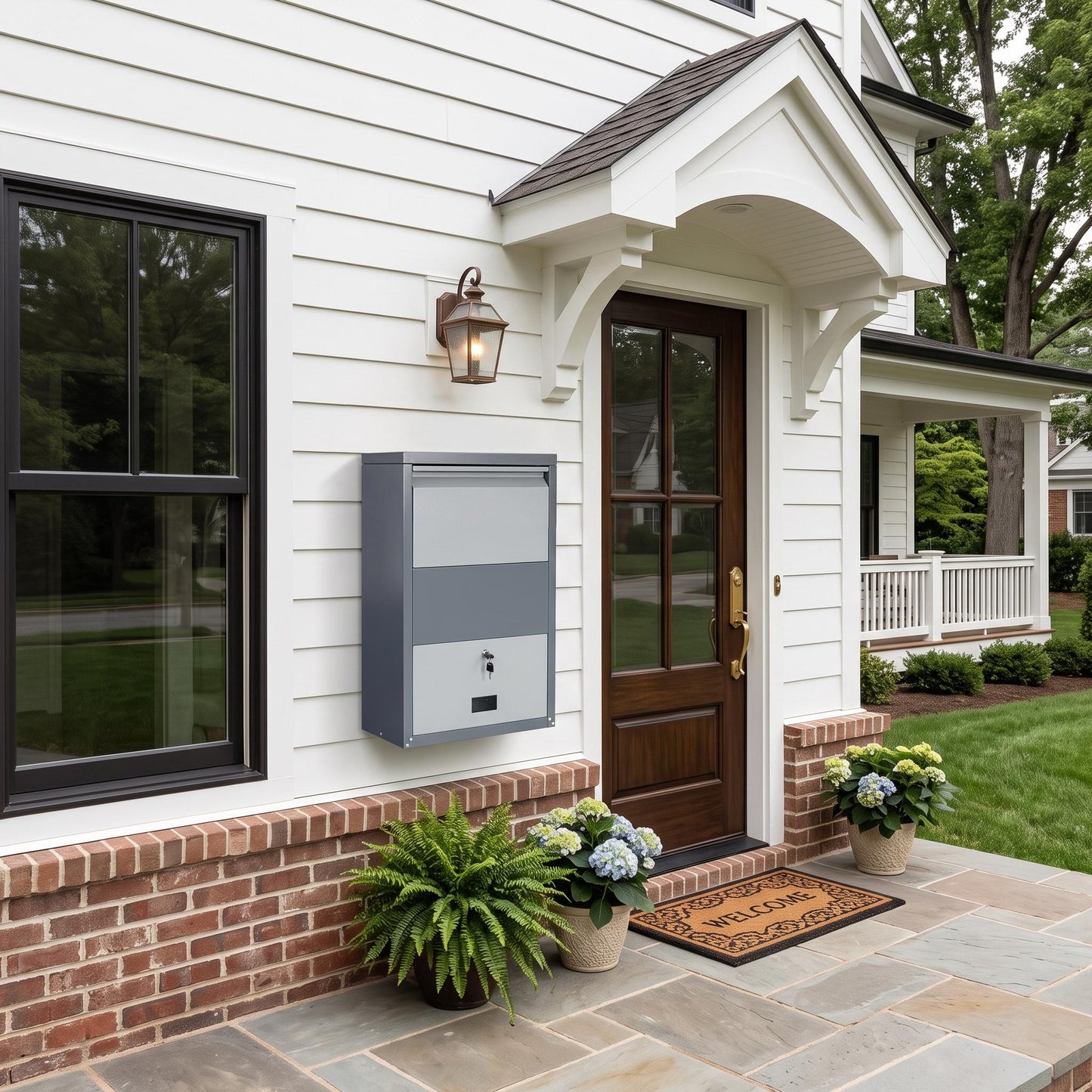 Secure Outdoor Steel Package Delivery Box with Lock - Large Curbside Mailbox