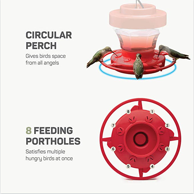 Bird Water Drinker - Red Plastic Waterer for Bird Cages