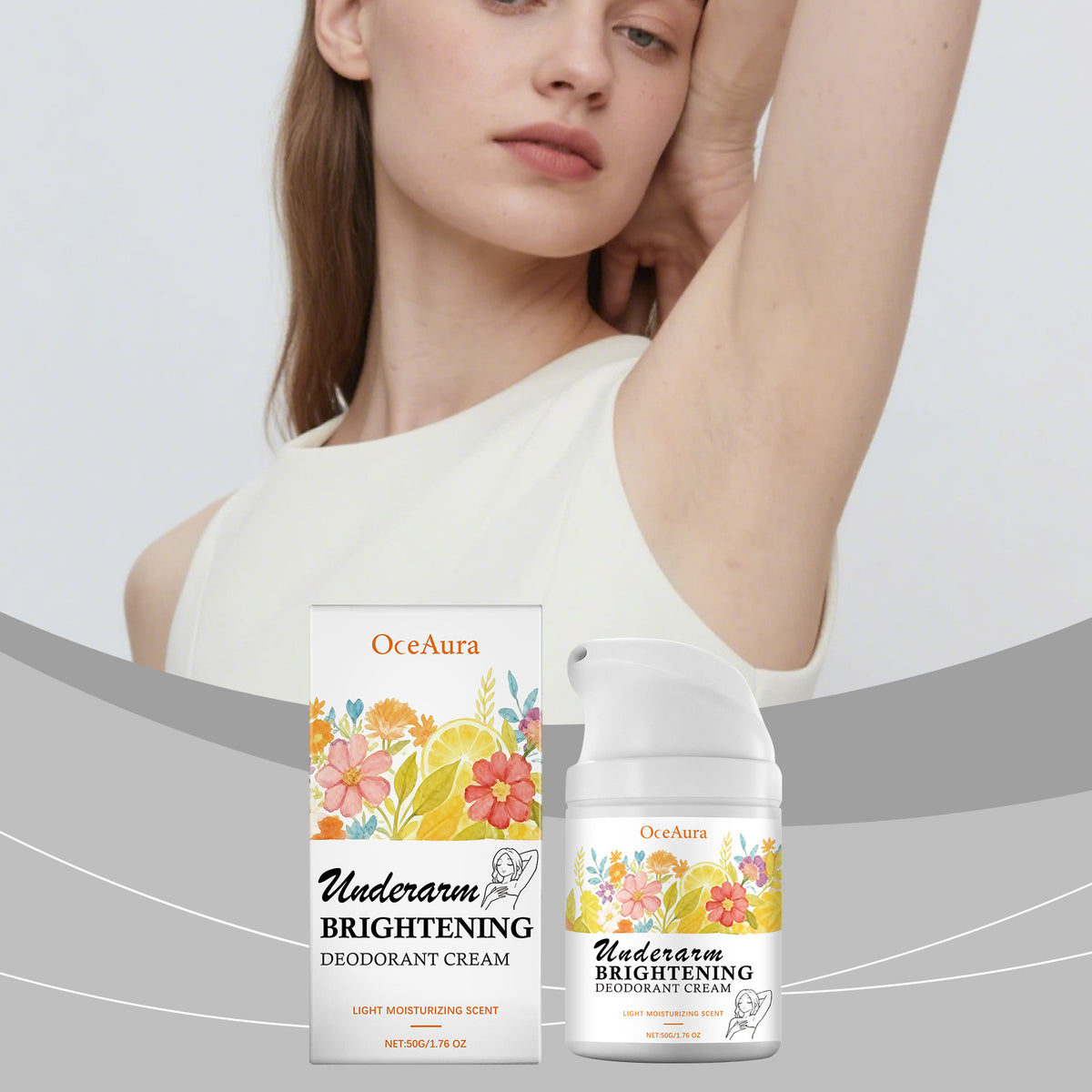 Underarm Brightening Deodorant Cream - 50g Skin Care for Dark Spots