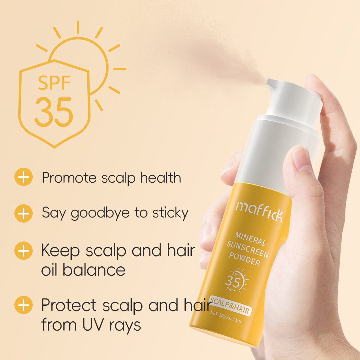 Sunscreen Dry Chemical Control Oil Spray Powder