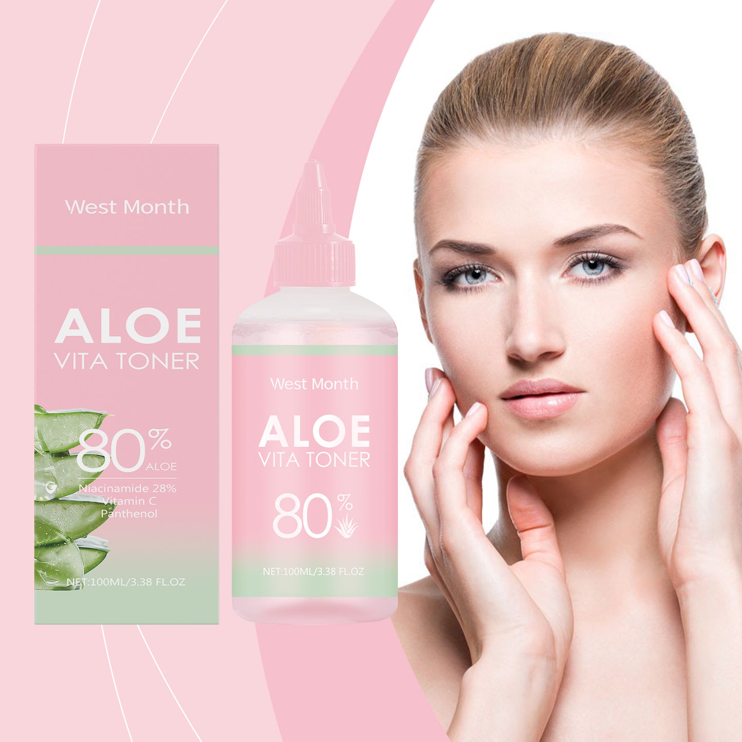 Aloe Vera Moisturizing Face Gel with Vitamin C & Tea Leaf Extract, 100ml
