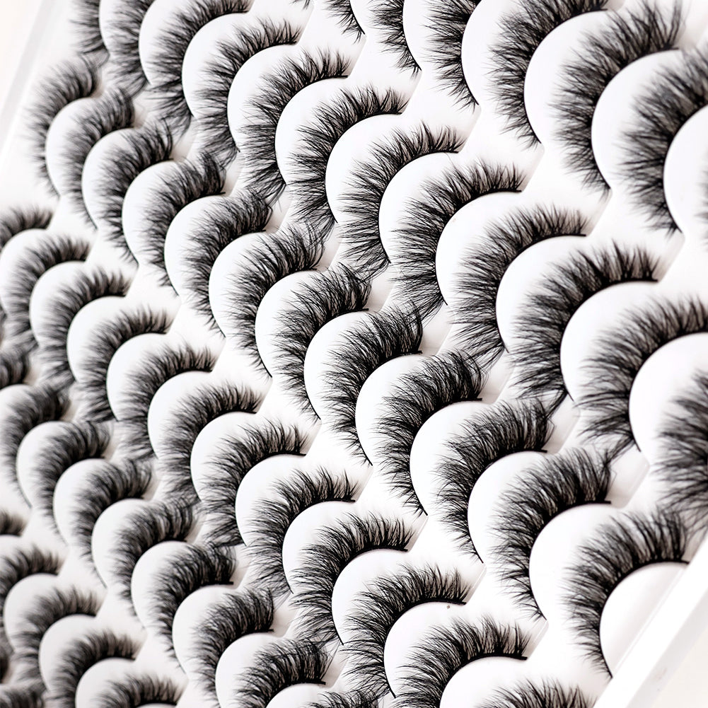 3D False Eyelashes - Multi-layered Realistic Soft Black Lashes