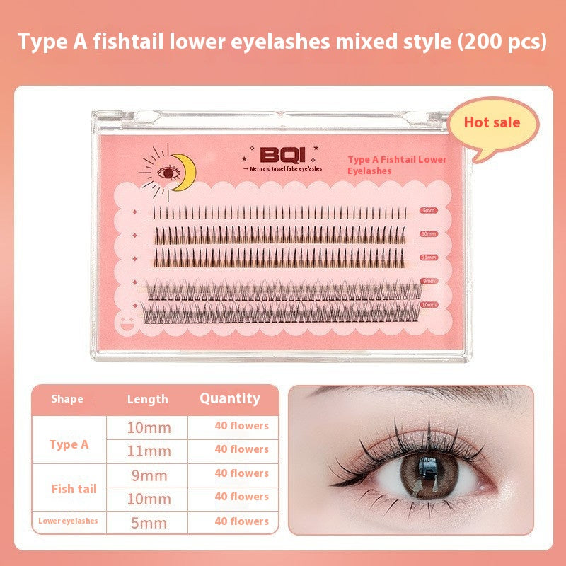 Mermaid Tassel False Eyelashes - Easy to Use 3D Cluster Grafting Curling Style