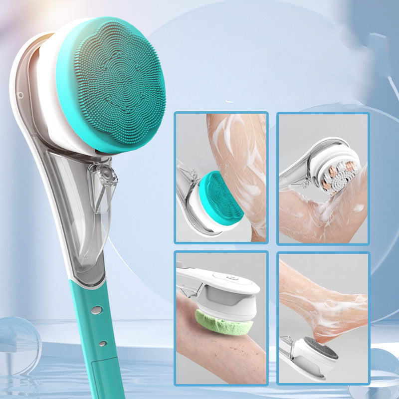 Multifunctional Electric Bath Brush with 3 Gears Waterproof Back & Face Cleansing Tool
