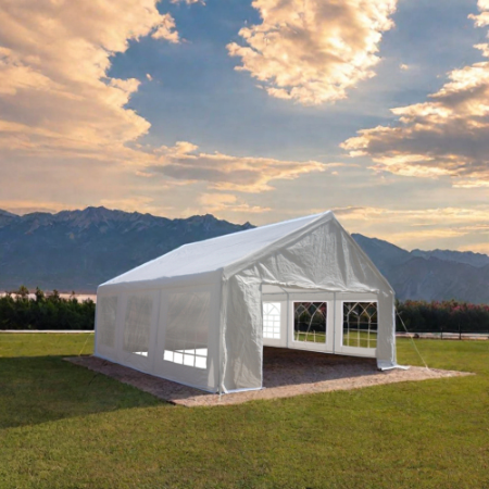 Heavy Duty 20x20 Feet Party Tent with Carry Bags - White