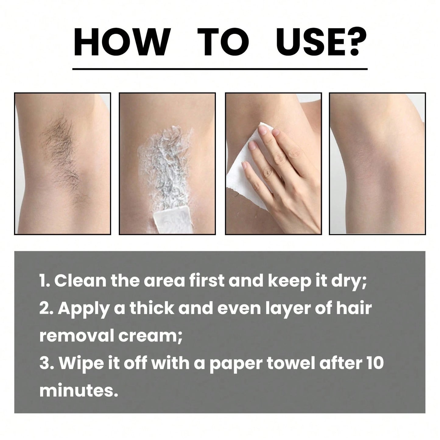 Gentle Hair Removal Cream for Face and Body - Fast Acting Moisturizing Formula