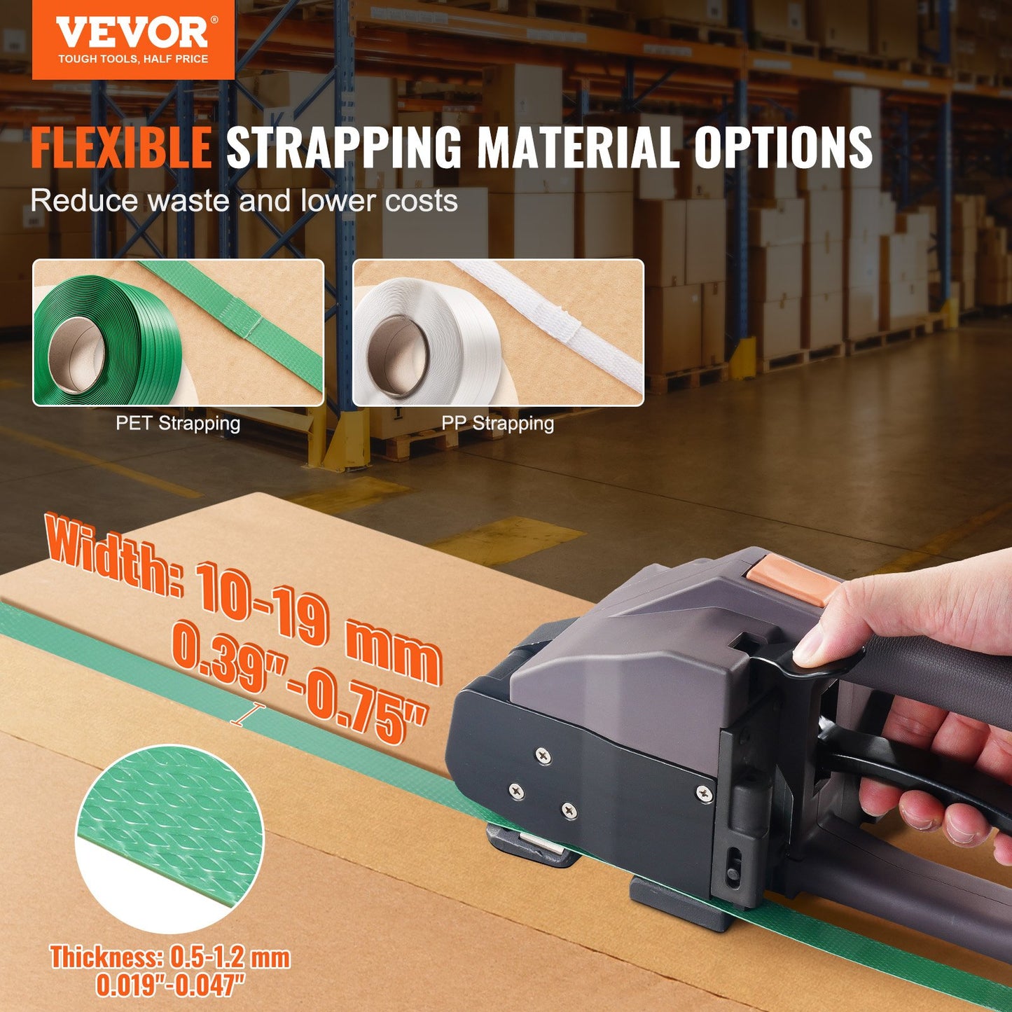 Electric Strapping Machine for PP and PET Bands - Blue