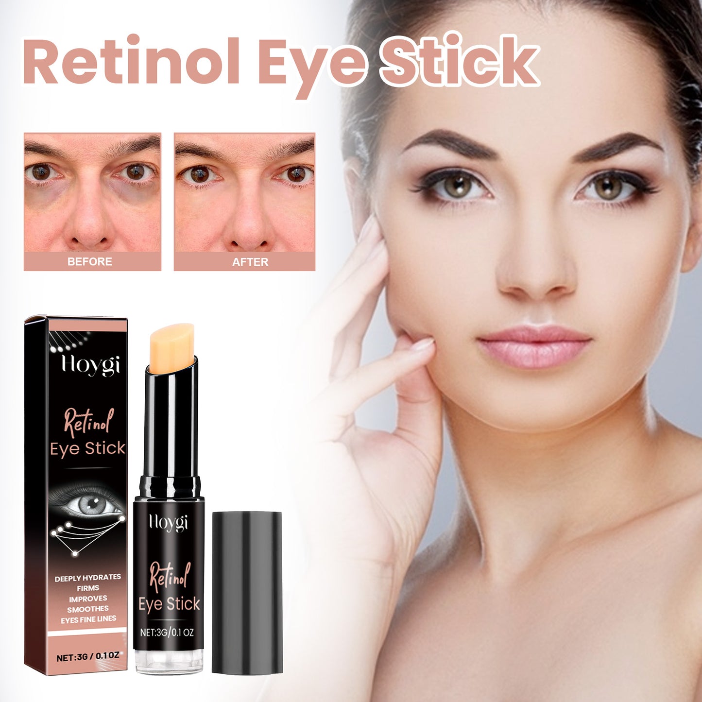 Retinol Eye Stick for Dark Circles and Fine Lines - Firming Eye Treatment