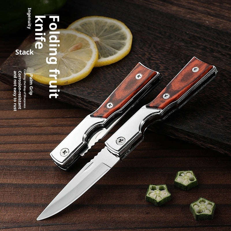 Foldable Multi-Purpose Camping Knife with Stainless Steel Blade - Self-Defense & Unpacking