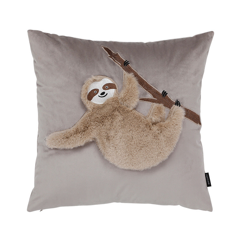 Children's Plush Sloth Sheep Pillowcase - Cartoon Kids Cushion Cover