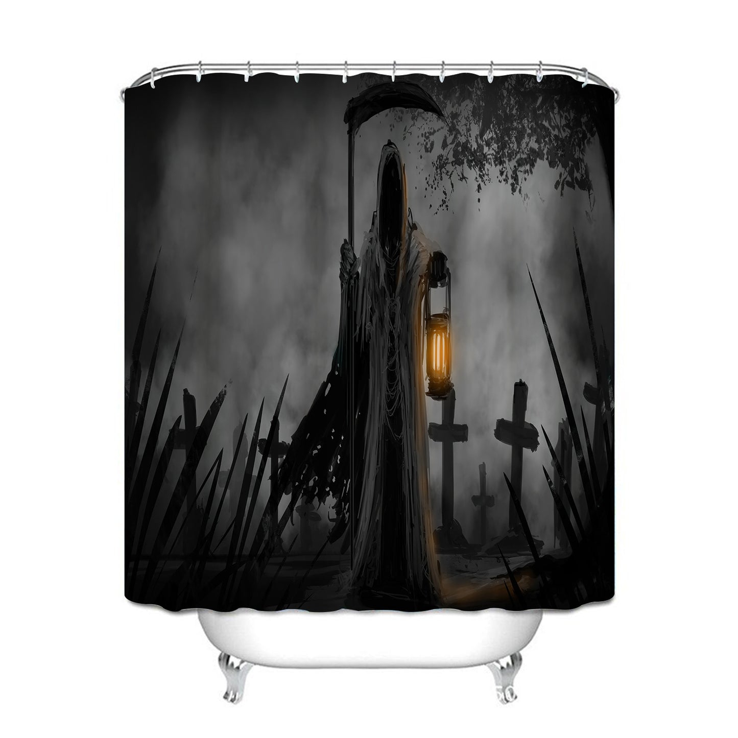 Waterproof Shower Curtain with Mildew Resistance - Cross Border North
