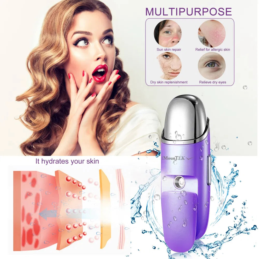Nano Facial Mister - Portable Cool Mist Sprayer for Skin Hydration