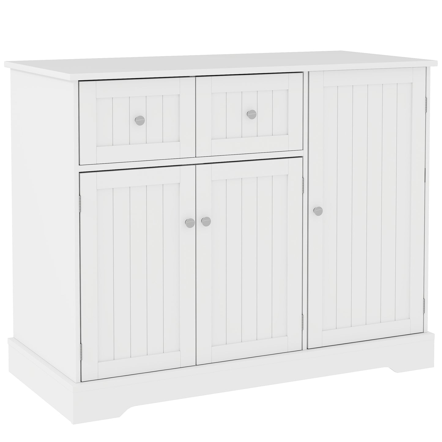 Cat Litter Box Enclosure with Drawers and Storage - White, 39 inch