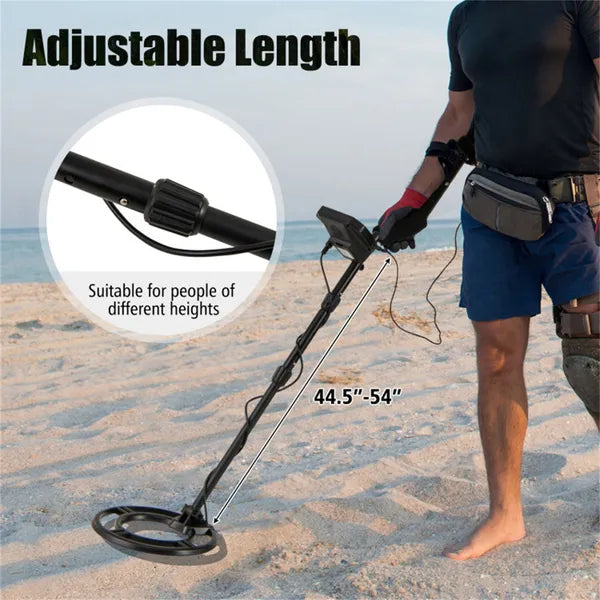 Waterproof Metal Detector with 4 Detection Modes - 10" Depth