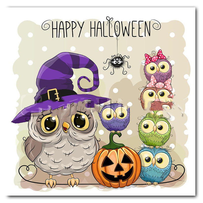 Halloween Cat Diamond Painting Kit - Embroidery Cross Stitch Art for Home Decor