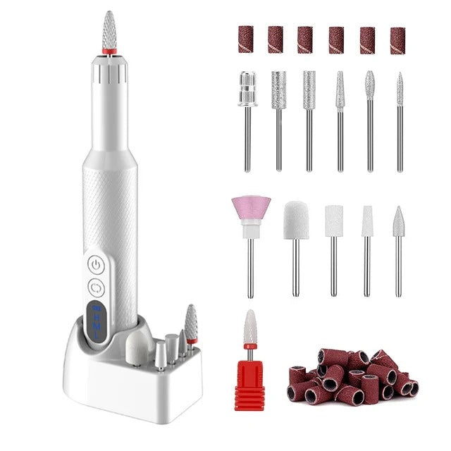 Portable Nail Polishing Machine Electric Nail Enamel Remover 3-Speed USB-C Rechargeable