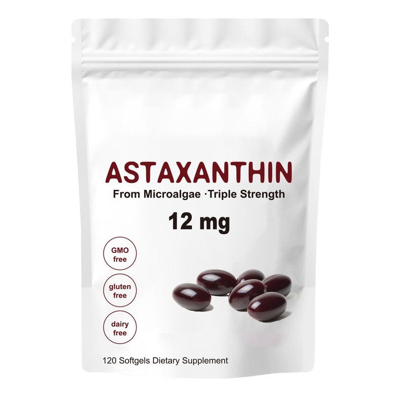 Astaxanthin 12mg Softgels - Antioxidant & Eye Support