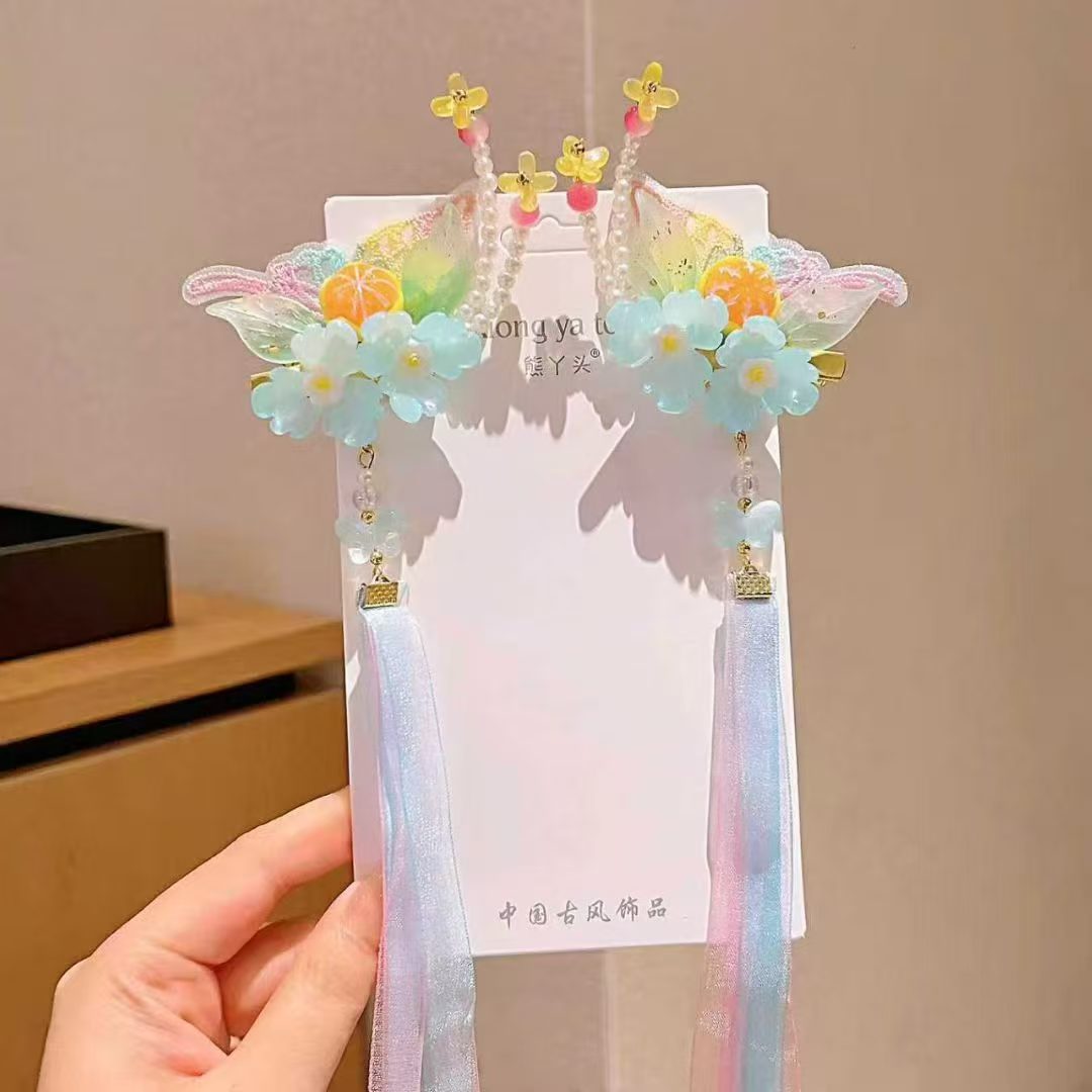 Large Butterfly Hair Clip Silk Flower Hair Accessory for Women