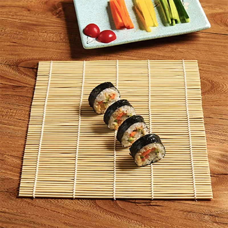 DIY Sushi Roll Maker Kit with Bamboo Mat - Vegetable & Rice Wraps