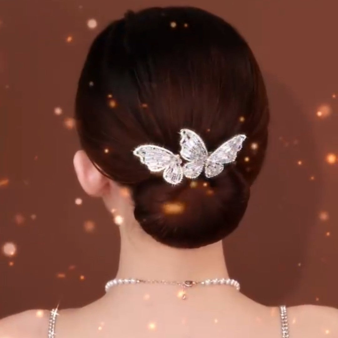 Copper Alloy Bowknot Hairpin - White