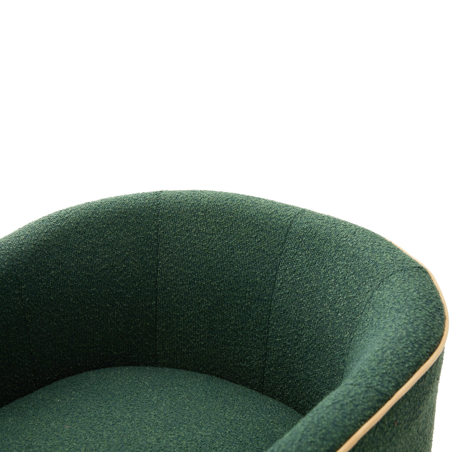 Swivel Accent Chair - Upholstered Barrel Sofa for Living Room - Green