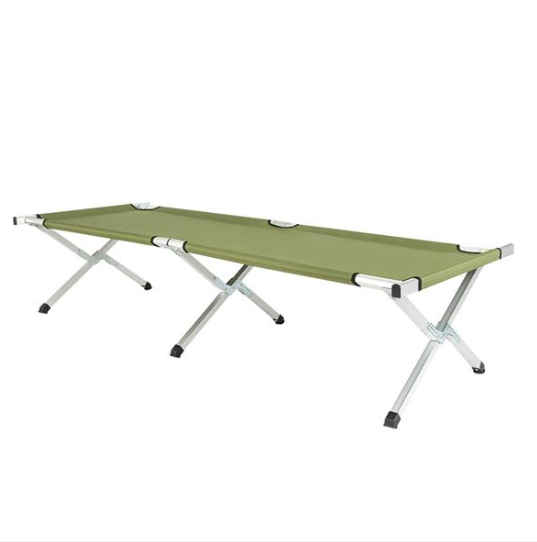 Portable Folding Camping Cot - Army Green, Lightweight Design