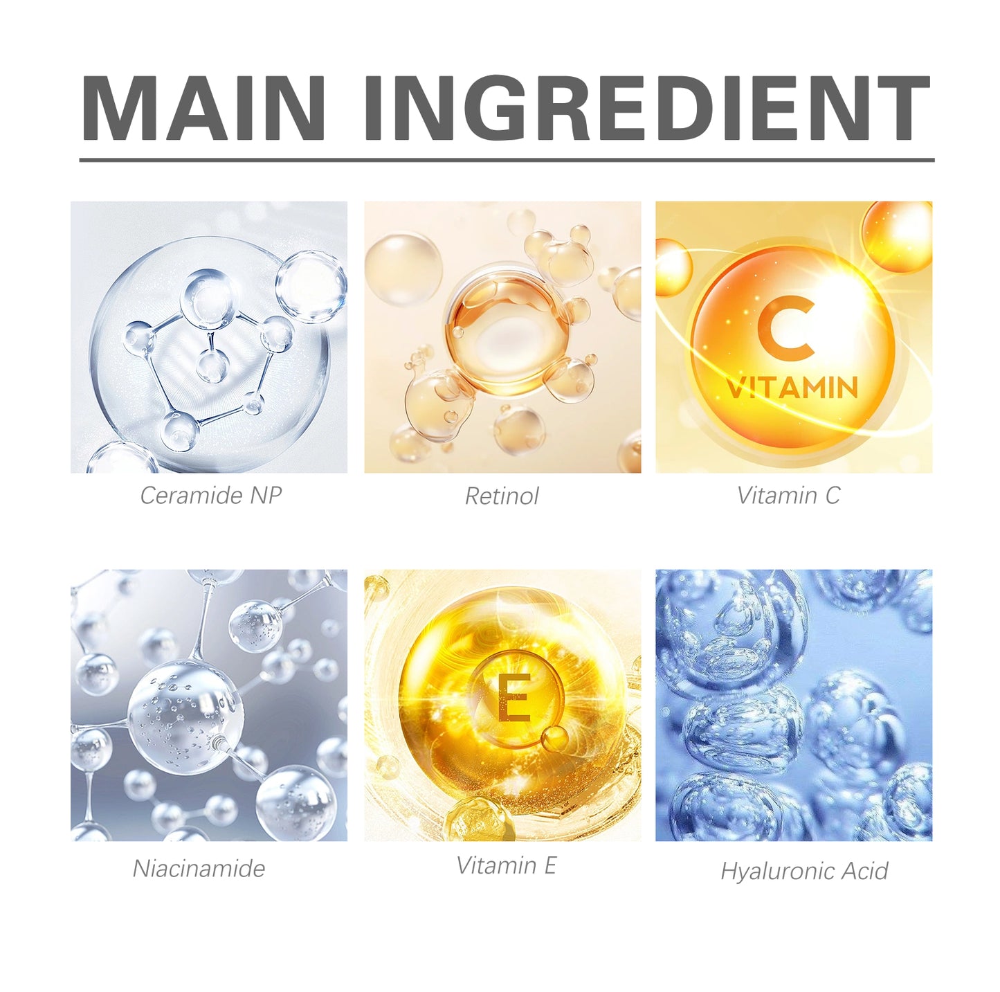 Anti-Aging Facial Serum with Retinol, Hyaluronic Acid & Niacinamide