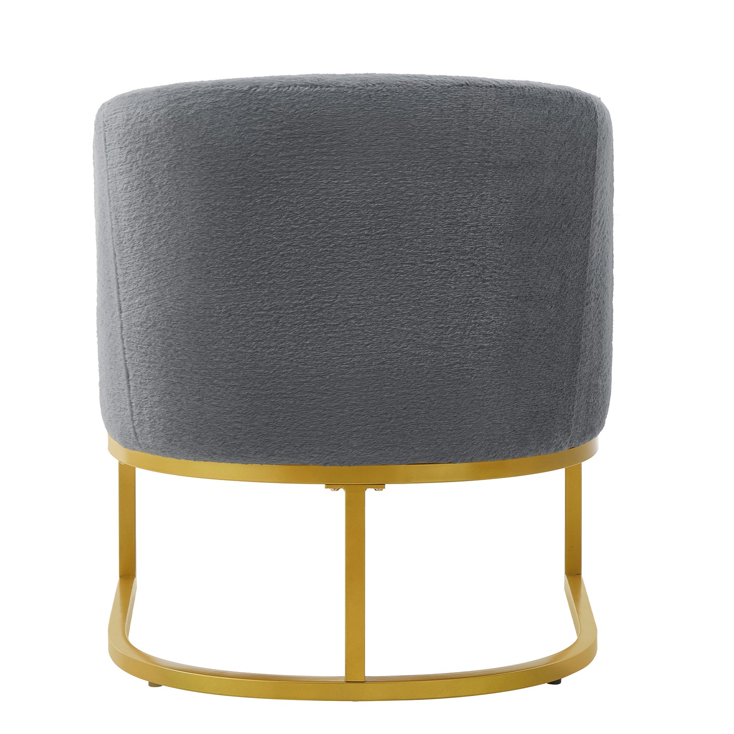 Cozy Grey Accent Chair with Gold Metal Frame - Modern Armchair