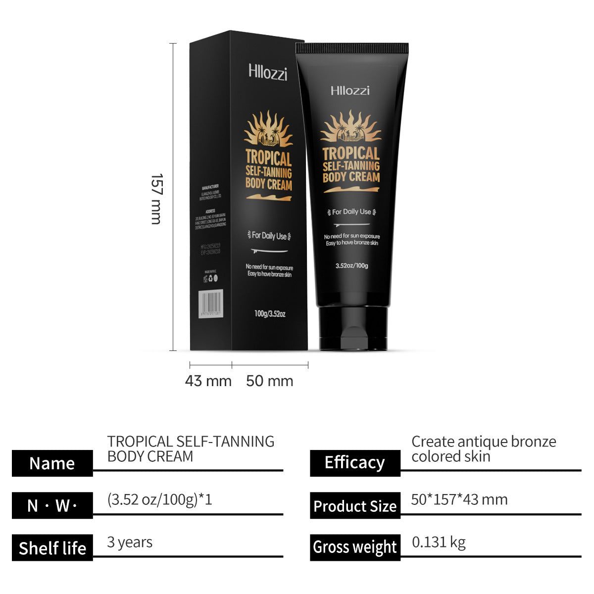 Moisturizing Tanning Body Lotion 100g