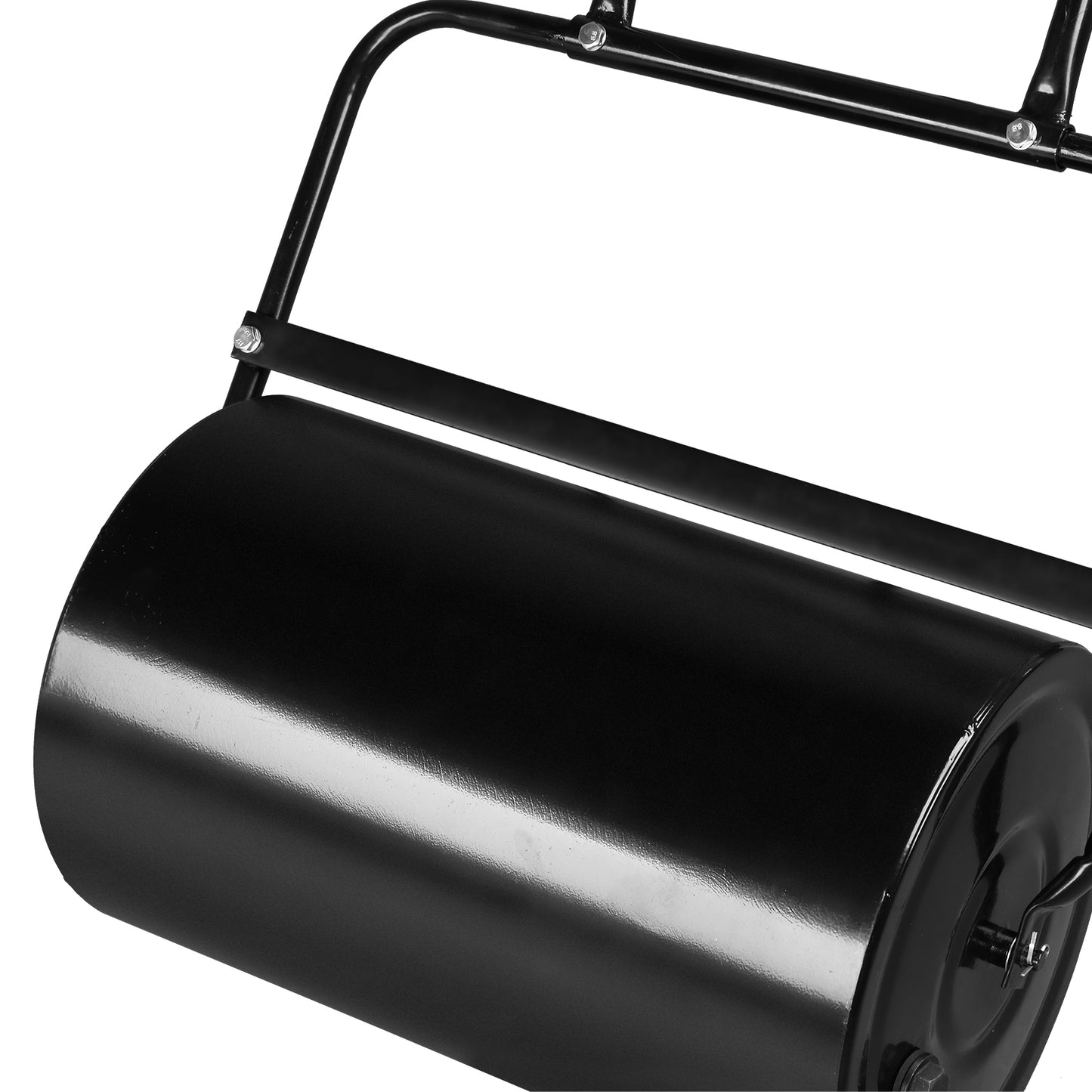 19 Inch Black Steel Lawn Roller for Gardening & Ground Flattening