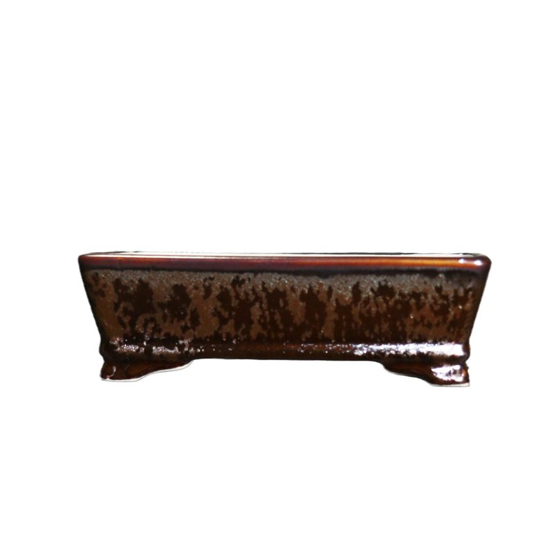 Japanese Rectangular Clay Flowerpot with Purple Sand Finish - Multiple Colors