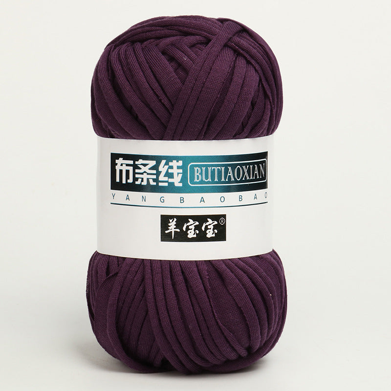 DIY Wool Woven Bag Material Kit - Coarse Wool Ball & Cloth Strips, Multiple Colors