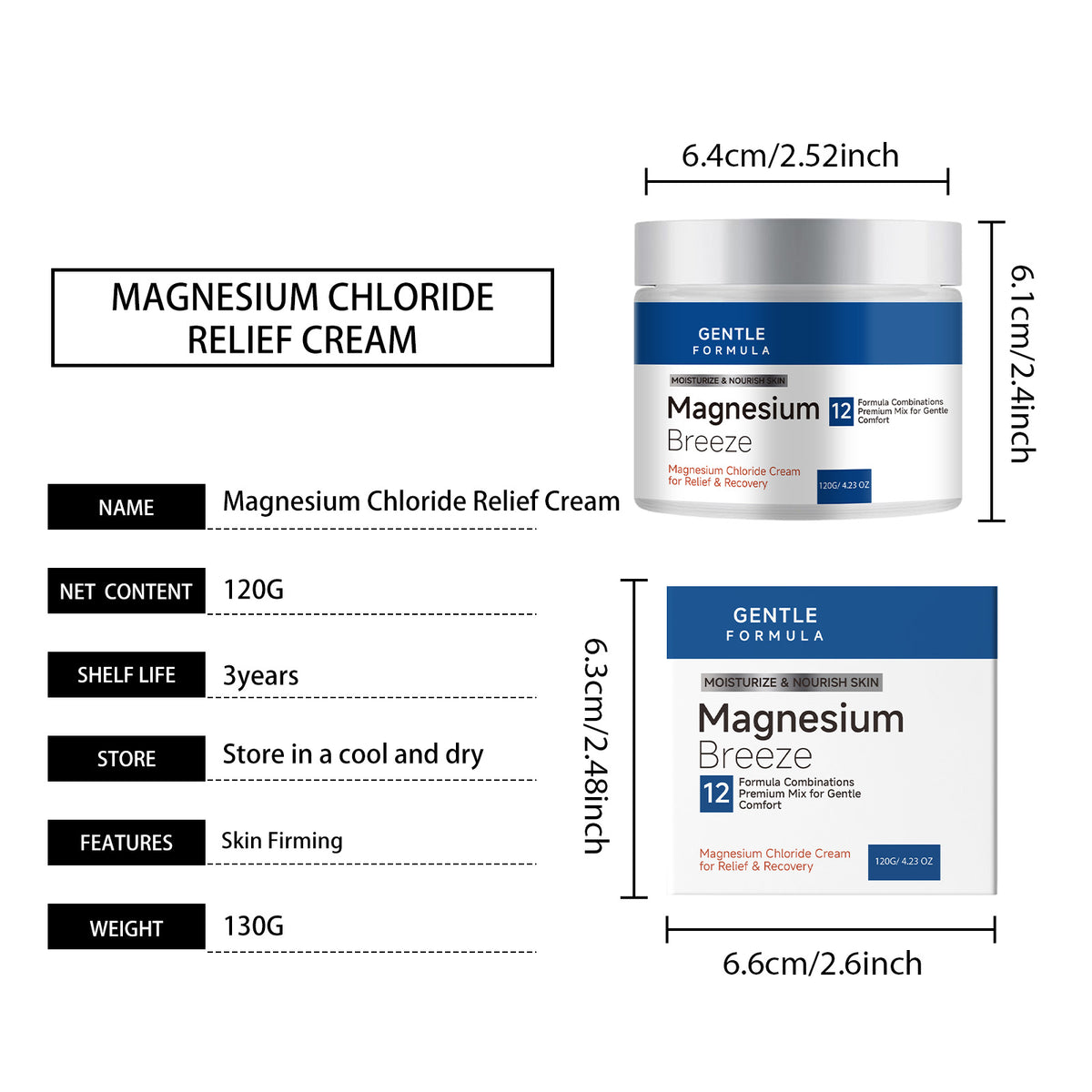 Magnesium Chloride Soothing Cream 120g