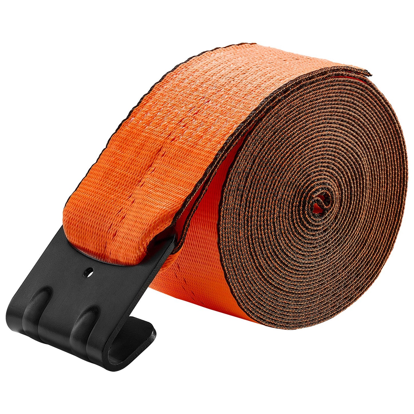 Heavy Duty Winch Straps 4In x 30Ft with Flat Hook - 10 Pack for Towing