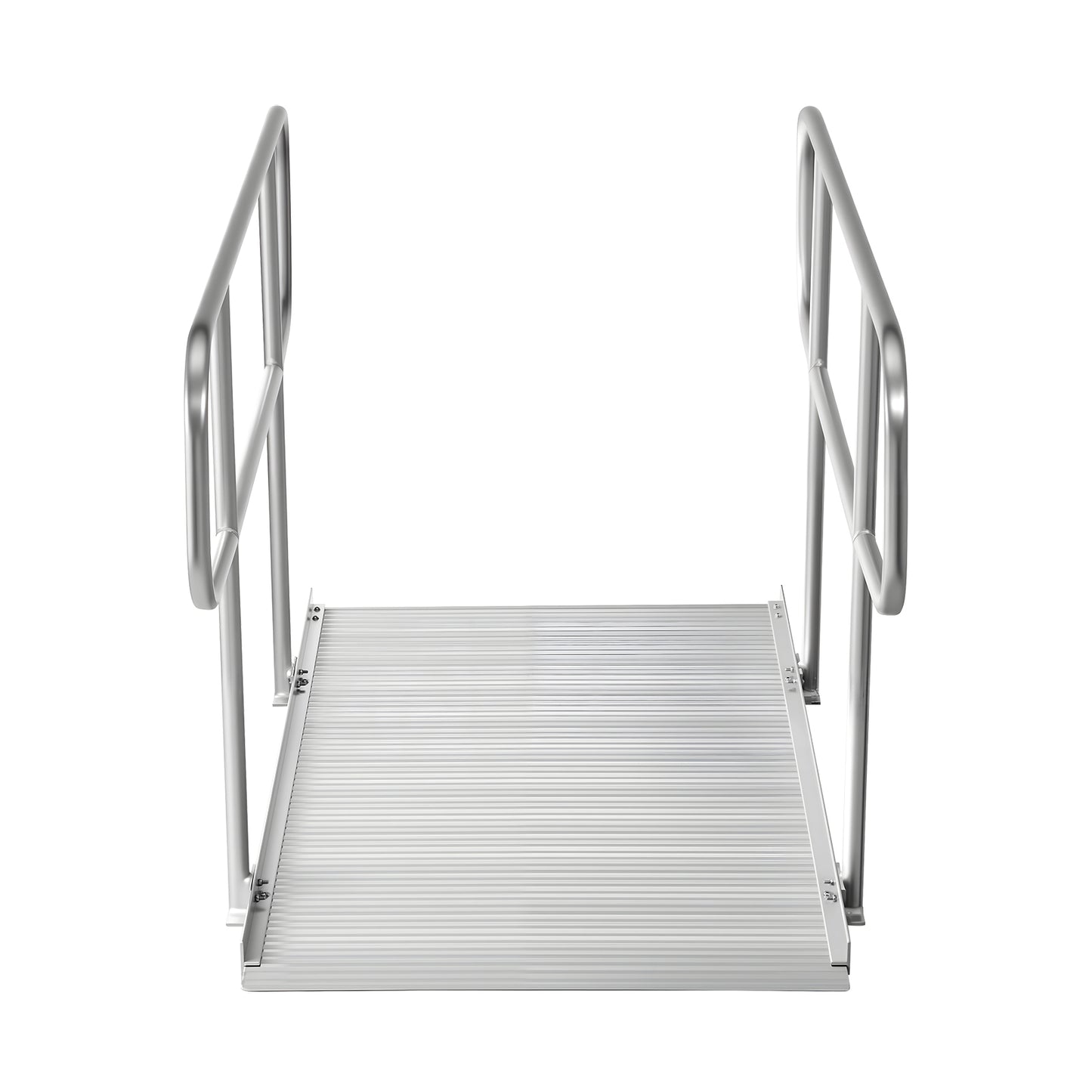 Heavy Duty Aluminum Wheelchair Ramp 71.1 x 32.7 Inches with Handrails, 1000 Lb Capacity, Portable for Home & Stairs