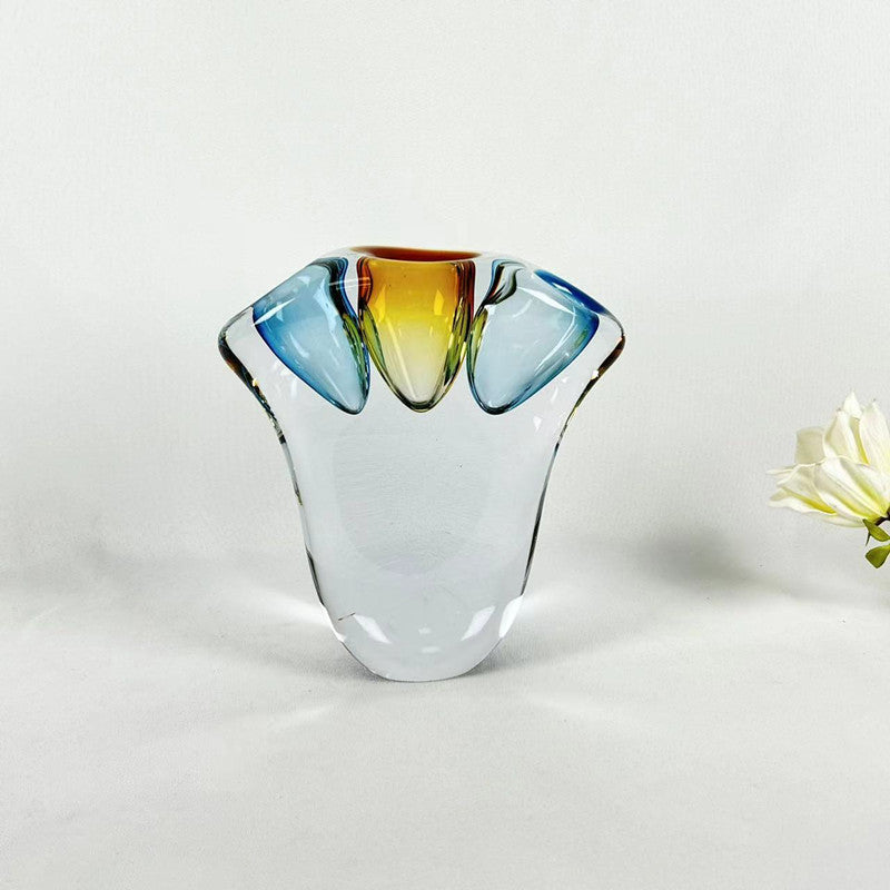 High-End Heavy Glass Vase - Modern Home Decor & Gift Idea