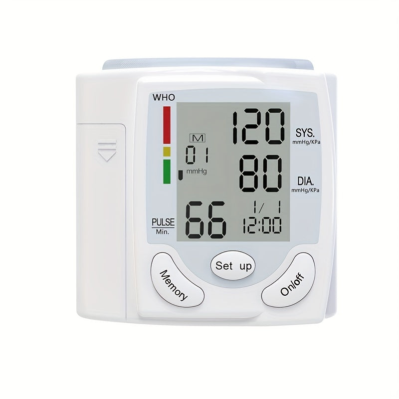 Wrist Blood Pressure Monitor with Voice & LCD Display