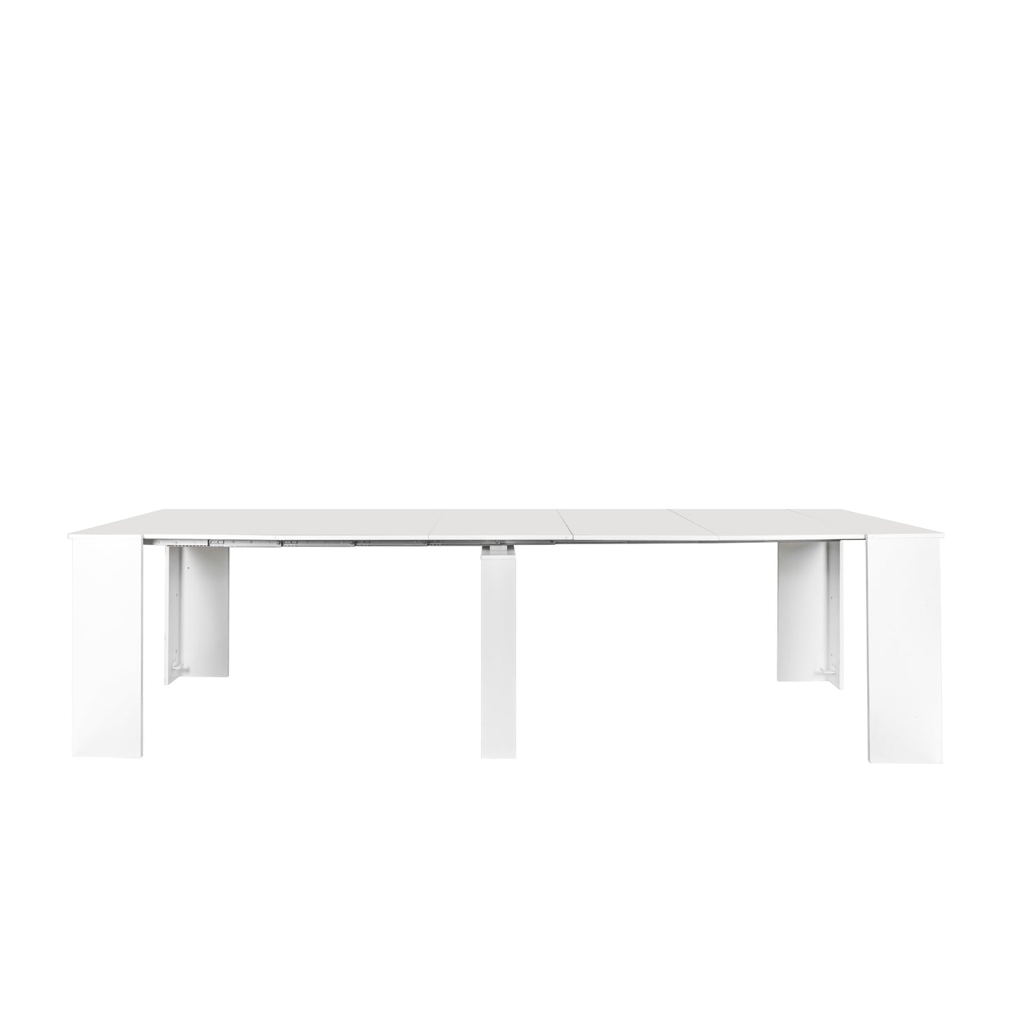 Extendable Console Table - White MDF, 118.5 inches