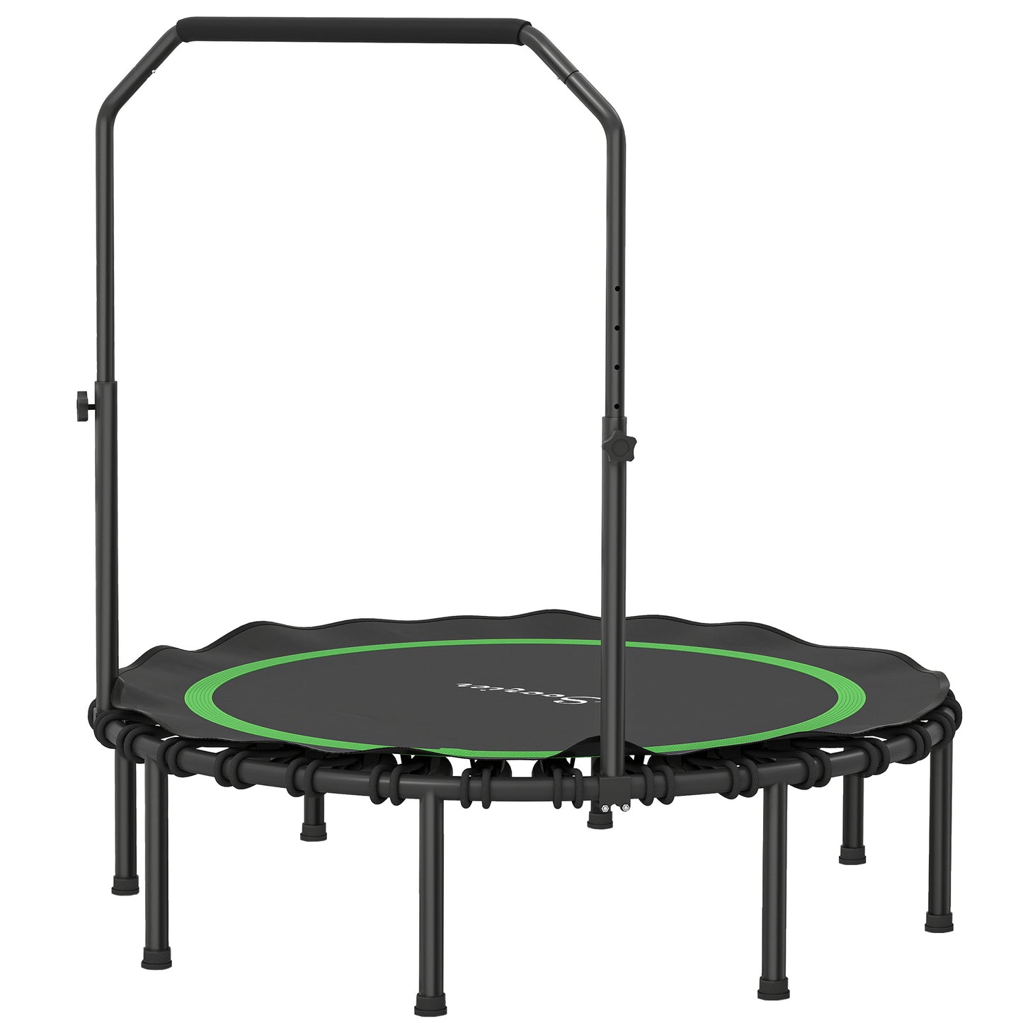 48" Foldable Rebounder Trampoline for Adults with Adjustable Handle - Green