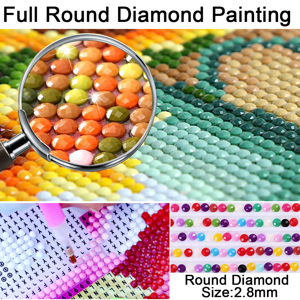 5D Diamond Painting Kit for Animals - Resin Rhinestone Cross Stitch Art