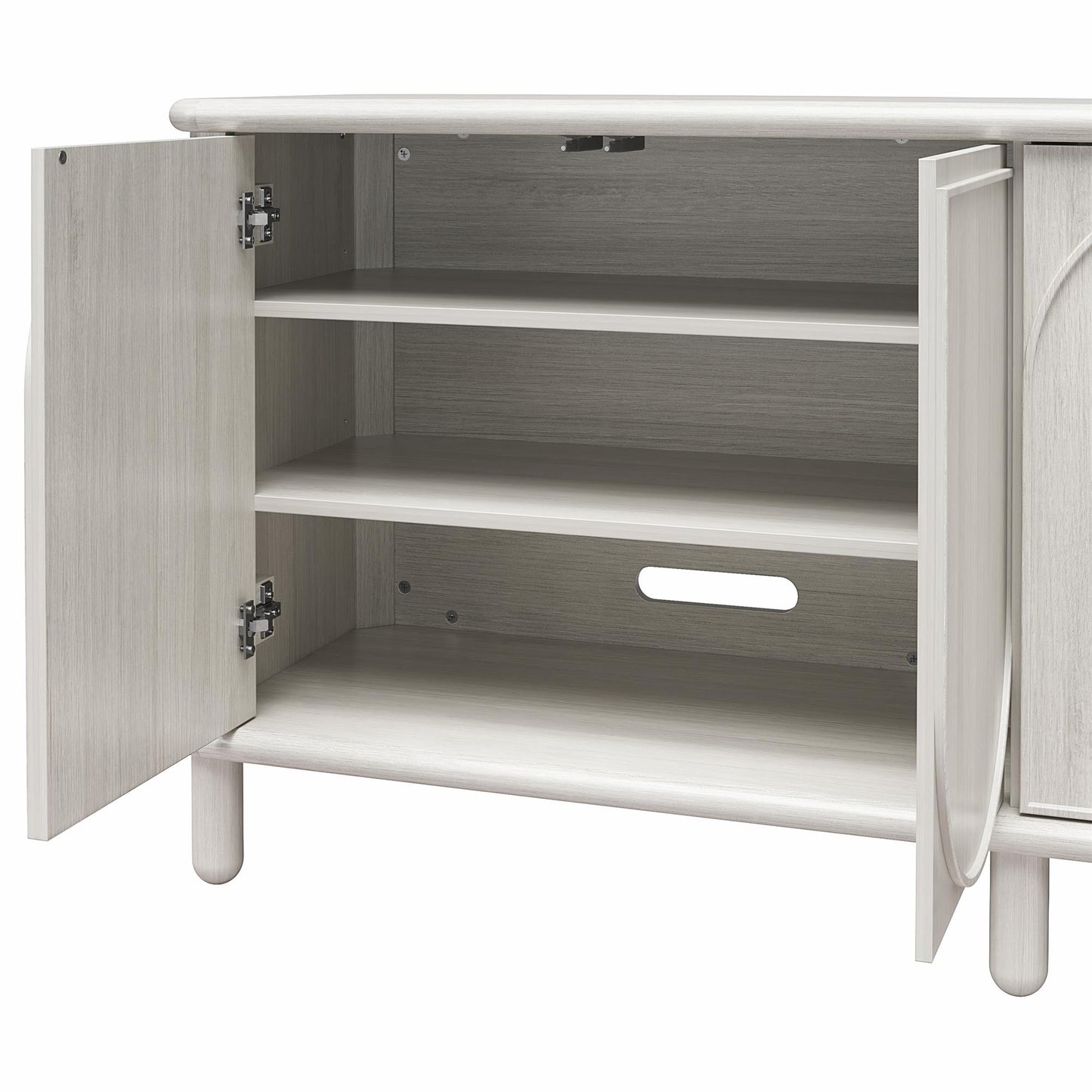 Rustic White Selena Credenza - Home Office Storage Unit