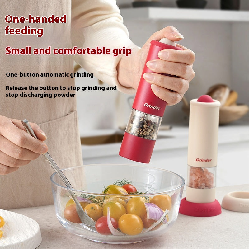 Black Pepper Mill Bottle - Adjustable Spice Grinder for Kitchen, Set of 2