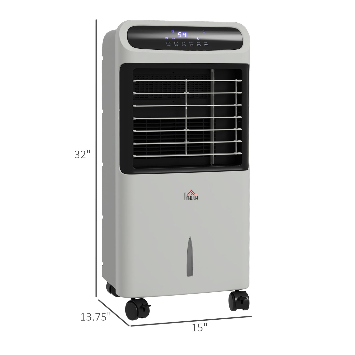 3-in-1 Evaporative Air Cooler Fan with Remote and Timer - Gray