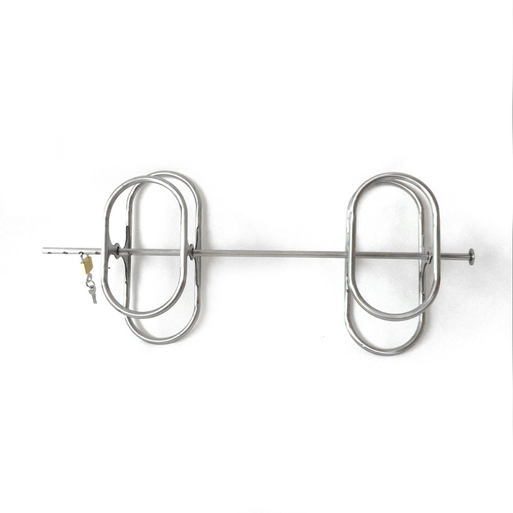 Stainless Steel Elbow Cuffs for Training and BDSM Play - Silver