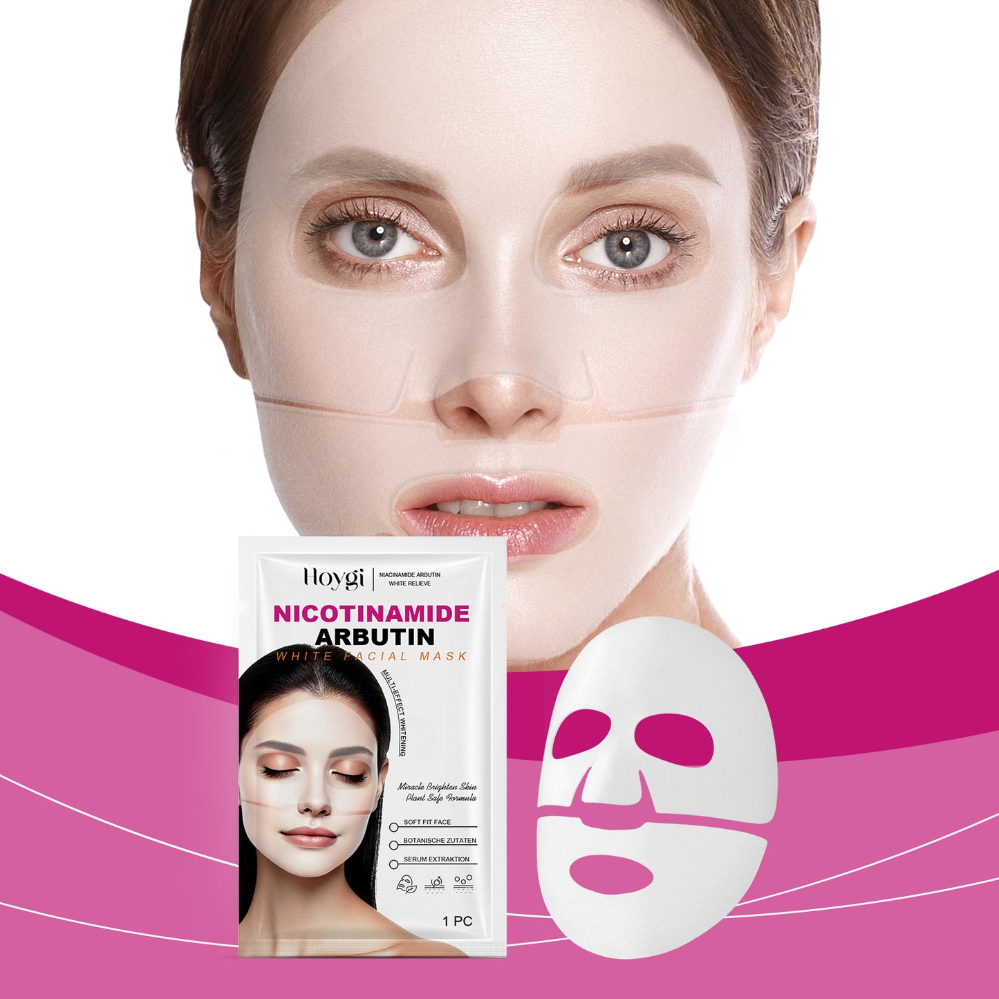 Nicotinamide Arbutin Moisturizing Facial Mask - Brightening & Firming